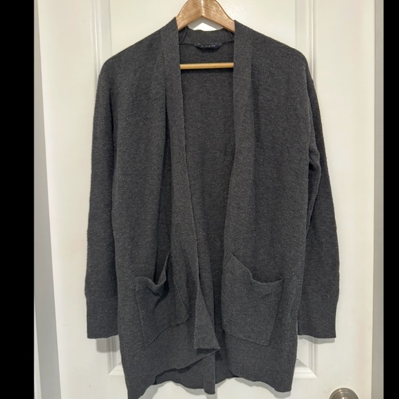 Denver Hayes | Mid Length Soft Black Dark Gray Cardigan with Pockets - Picture 1 of 5